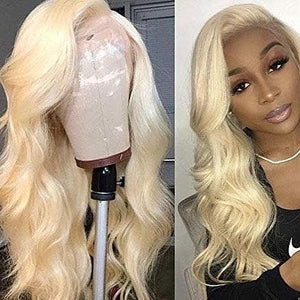 B Top Virgin 613 Blonde 13x6 Body Wave Lace Front Wig 180 Density with Baby Hair - Hershow Hair