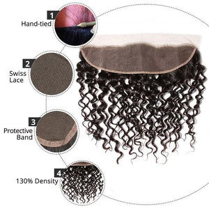 100% Top Virgin Hair Deep Wave 13x4 TP Lace Frontal - Hershow Hair