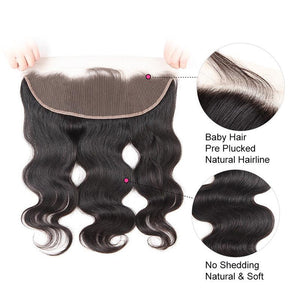 100% Top Virgin Hair Body Wave 13x4 HD Lace Frontal - Hershow Hair