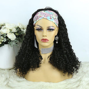 B Top Virgin Deep Wave Headband Wig 150 Density - Hershow Hair