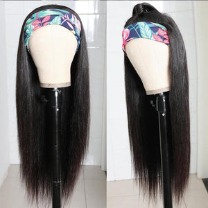 B Top Virgin Silky Straight Headband Wig 150 Density - Hershow Hair