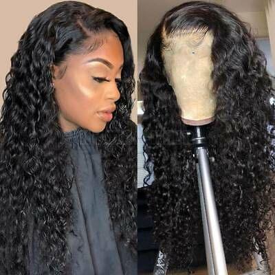 B Top Virgin Deep Wave 4x4/5x5 Transparent Lace Closure Wig Human Hair Wig 150/180 Density - Hershow Hair