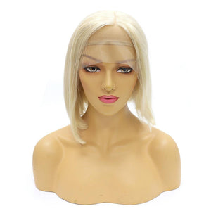 B Top Virgin 613 Blonde 13x4 Straight Hair Lace Front Bob Wig 180 Density with Baby Hair (10"-14" Available) - Hershow Hair
