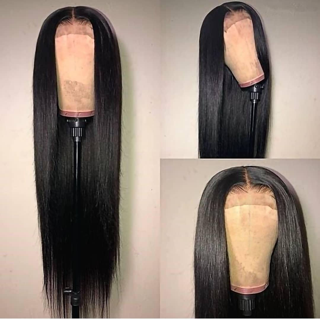 B Top Virgin Straight Hair 3 Bundles with 13x4 Transparent Lace Frontal - Hershow Hair