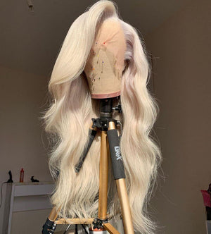 B Top Virgin 613 Blonde 13x6 Body Wave Lace Front Wig 180 Density with Baby Hair - Hershow Hair