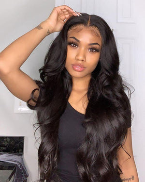 B Top Virgin Body Wave 4x4/5x5 HD Closure Wig Human Hair Wig 150/180 Density - Hershow Hair