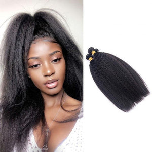 Top Raw Hair Kinky Straight Hair Extensions - Hershow Hair