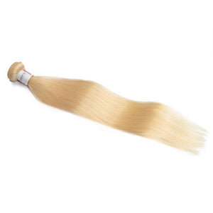 B Top Virgin 613 Blonde Straight Hair Extensions 1 Bundle - Hershow Hair