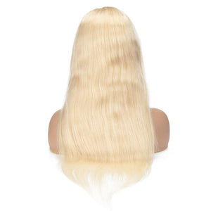 B Top Virgin 613 Blonde 13x6 Straight Hair Lace Front Wig 180 Density with Baby Hair - Hershow Hair
