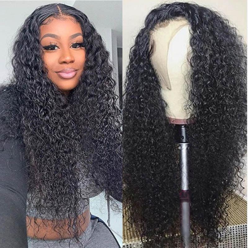 Top Virgin 13x6 Italian Curly Lace Front Wig 180 Density with Baby Hair - Hershow Hair